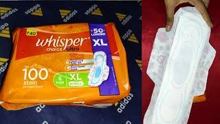 Whisper choice ultra Sanitary Pads - xl  //giveaway,detail review of whisper pads /learning by Aarti