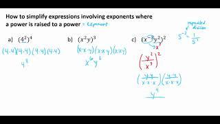 How to simplify expressions involving exponents where a power is raised to a power