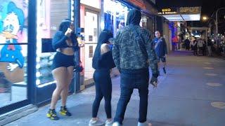 Crazy Nightlife Scenes  At Roosevelt Avenue in Queens. NYC.