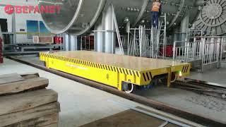 Motorized 30T Cable Powered Rail Transfer Trolley