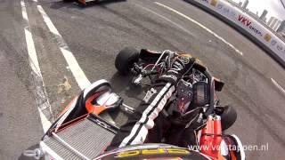 Demo Max Verstappen Helmet Cam Exclusive Footage (CRG), VKV City Racing Rotterdam 2013