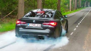 750HP BMW M4 G82 with LOUD DECAT  Exhaust - INSANE Burnouts, Revs, FLAMES!