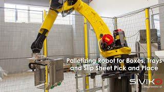 Palletizing Robot for Boxes, Trays and Slip Sheet Pick and Place