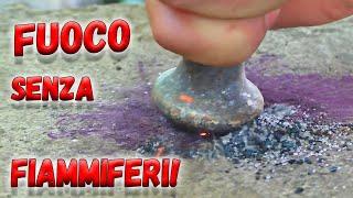  Come ottenere il fuoco senza fiammiferi Fantastico esperimento di permanganato di potassio!!! 