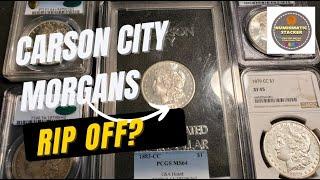 Numismatic Stacker is Silver Struck by Carson City Morgan dollars.