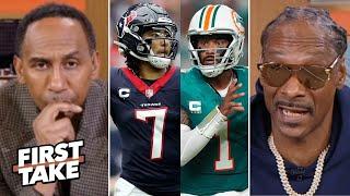 FIRST TAKE | "I'm DONE with C.J Stroud" - Snoop Dogg tells Stephen A. on how Dolphins DESTROY Texans