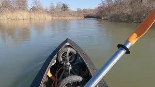 Exploring the Marchfeld Canal with a folding Kayak