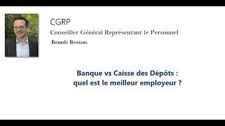 Banque vs Caisse des Dépôts : quel est le meilleur employeur ?