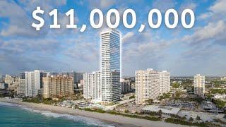 Touring a FULL FLOOR $11M BEACHFRONT South Florida Penthouse with Unobstructed Ocean & City Views!