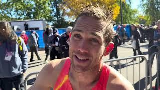 CJ Albertson after running 2:10 for 10th at 2024 NYC Marathon