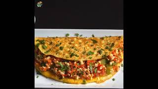 healthy stuffed omllet#املت رژیمی #سبزیجاتshortvideo#short #youtubeshorts#فیتنس #fitness