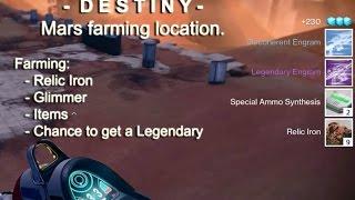 Destiny - Fast relic iron & chest farming locations on Mars