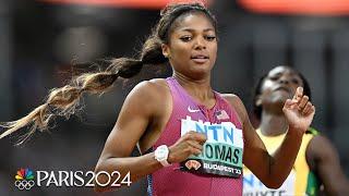 Gabby Thomas crushes semis competition to clinch first Worlds 200m finals appearance | NBC Sports