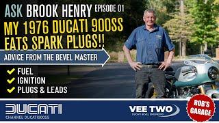 My Ducati Bevel Eats Spark Plugs! - Ask Brook Henry - Rob's Garage