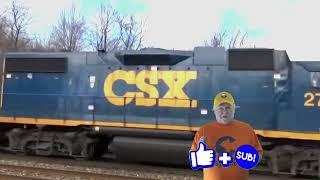 CSX C&O Heritage Unit Leads Stack Train! Cool KCS Tanker Train UP Tanker Train! Amtrak + More Trains