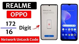 16 or 172 Digit Network Unlock Code Oppo Realme All Model