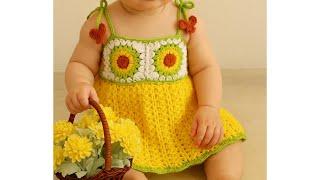 Crochet Gorgeous Easy Baby Dress /Tığ işi Askılı Bebek Elbisesi /6-12 ay