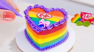 Rainbow KITKAT Cake | Satisfying Miniature Rainbow Kitkat Cake Design