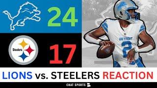 Lions Rumors & News After 24-17 Win vs. Steelers | Hendon Hooker, Jake Bates, & Dan Campbell