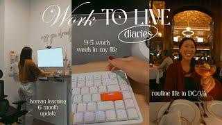 Work to Live Diaries: 9-5 work week in my life, ~6 month korean update, life in DC/VA & yoga class!