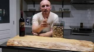Making a cheese and meat tray with live edge wood