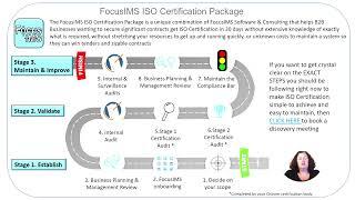 FocusIMS ISO Certification Package