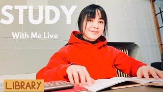 7 Hour Study With Me Live UBC Library | 90/10 Productivity Method | Boost Focus & Motivation-No ads