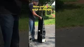 How to use rhino ramps for quick oil changes #RhinoRamps #CarMaintenance #DIYAuto  #OilChangeTips