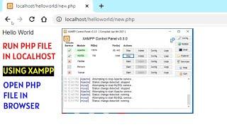 How to Run PHP File in Localhost Xampp | how to open php file in browser