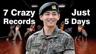 7 szalonych rekordów, które Taehyung pobił w zaledwie 5 dni po służbie wojskowej