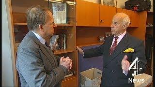 Friends reunited: Godfrey Bloom & Michael Crick share a beer