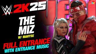 THE MIZ WWE 2K25 ENTRANCE - #WWE2K25 THE MIZ W/ MARYSE ENTRANCE WITH MUSIC