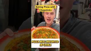 Pizza comes from China and you can eat it with chopsticks! #china #pizza