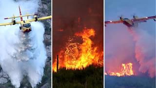 DIVING INTO FIRE! - Canadair CL-415 Firefighting - Croatian Air Force