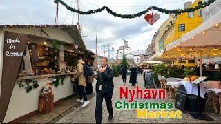 Walking Around Nyhavn Christmas Market Copenhagen- Nyhavn Copenhagen  Denmark 