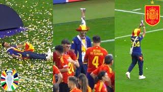 Lamine Yamal´s Dad Crazy Celebration On The Pitch After His Son Won The EUROS