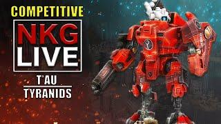 T'au vs Tyranids - Warhammer 40K Competitive Battle Report | NKG Live