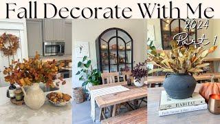 FALL DECORATE WITH ME 2024 | Fall Decor Ideas | Fall Living Room and Kitchen Decor | Cozy Fall Decor