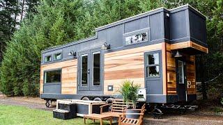 Modern Mountain House Tour: Cozy Tiny Home with Fireplace & RVIA Certification
