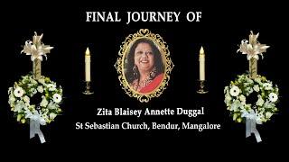 Final Journey of Zita Blaisey Annette Duggal, Abu Dhabi / Mangalore