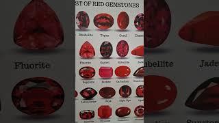 List Of Red Gemstones #stones #gemstone #jewellery #museum #shorts #reels #viralvideo