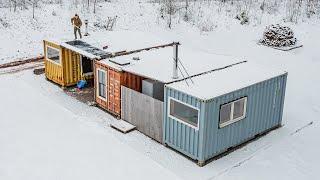 Massive Shipping Container UPGRADE - solar set up for winter climates!