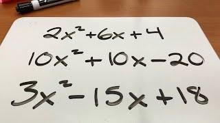 Factoring Quadratics 3 Examples