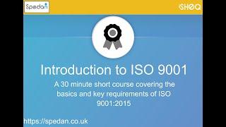 Introduction to ISO 9001; Free ISO training