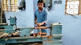 Wood turning machine turning process wooden turning practical work govt polytechnic kashipur