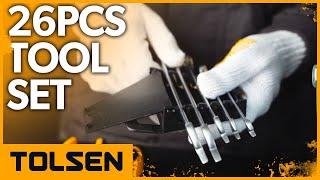 TOLSEN 26Pcs Tool Set | Spanners | Screwdricvers | Hex Key Sets