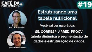Café  - Live 19: SE, CORRESP, ARRED, PROCV, tabela dinâmica, segmentação e estruturação de dados.