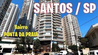 SANTOS / SP - Bairro PONTA DA PRAIA . Trecho interno , fora da orla marítima . Setembro / 2021