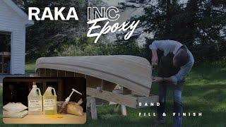 Building A Cedar Strip Canoe (Part 6) | Sanding, Filling and Finishing