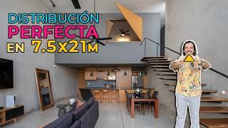 PEQUEÑA casa con GRANDES espacios. Terreno de 7.5x21m. DOS Recámaras y DOBLES alturas!